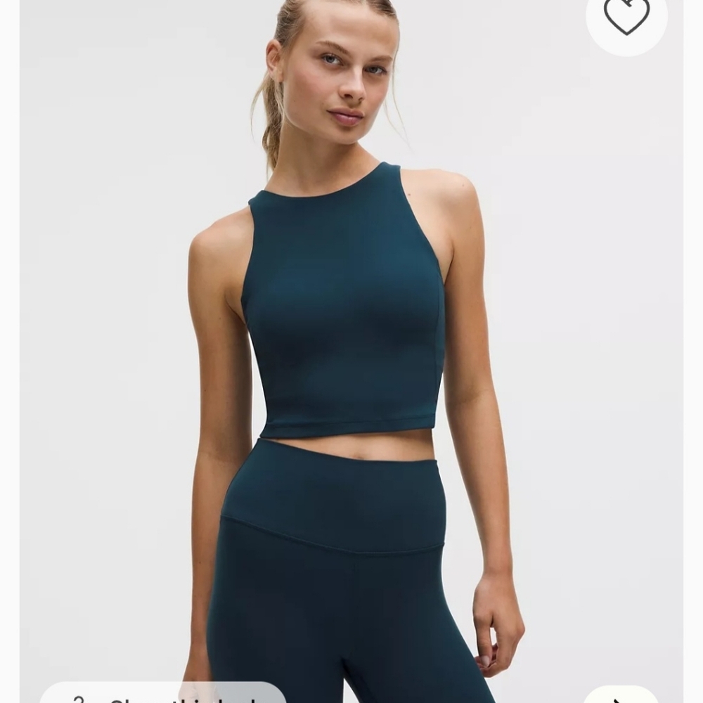 Lululemon Athletica Dark Teal Crop Tank Top